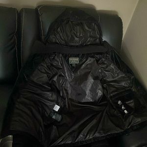GUESS Jet Black Puffer Jacket For Men (Barley Used)